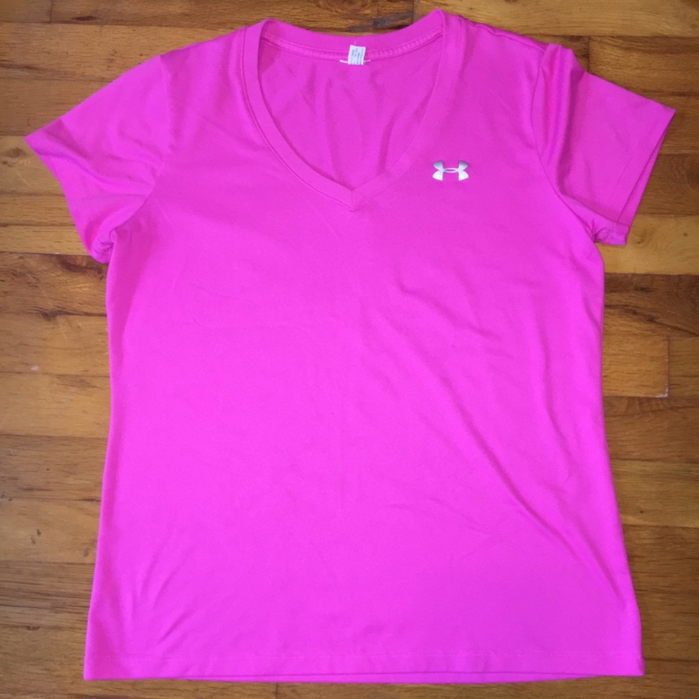 Pink Under Armour workout t-shirt
